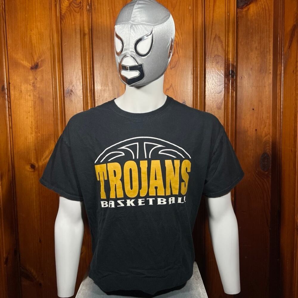 Gildan XL USC Trojans T-Shirt Black Basketball Regular